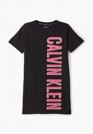 Сорочка ночная Calvin Klein. Цвет: черный