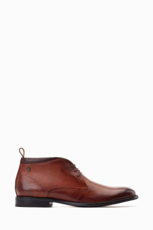 Коричневые ботинки чукка Nolan на шнуровке , коричневый Base London