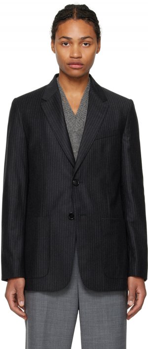 Серый пиджак на двух пуговицах AMI Alexandre Mattiussi