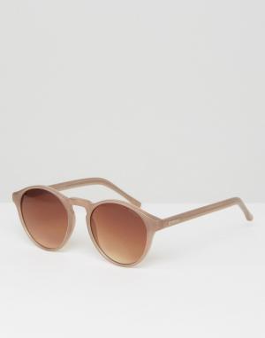 Круглые солнцезащитные очки Devon Komono. Цвет: коричневый