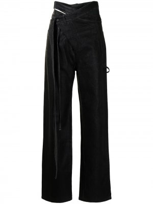 Широкие джинсы с завышенной талией Ottolinger. Цвет: черный