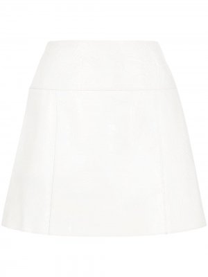 Кожаная юбка мини 2000-х годов Fendi Pre-Owned. Цвет: белый