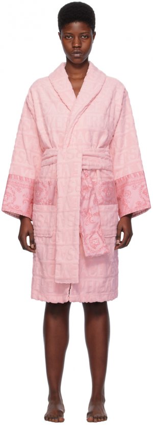 Розовый халат с надписью I Heart Baroque , цвет Pink Versace Underwear