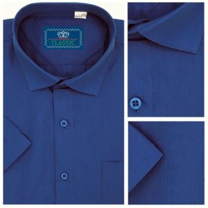 Рубашка , размер M, синий Fashion Leader. Цвет: синий