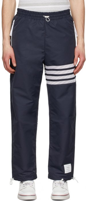Темно-синие брюки для отдыха с 4 полосами Thom Browne