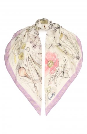 Шелковый платок Гербарий Gourji. Цвет: разноцветный