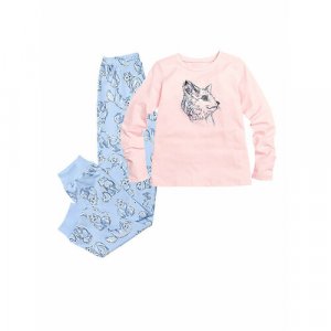 Пижама , размер 6/116, розовый, голубой Pelican. Цвет: голубой/розовый/бирюзовый/розовый-голубой/пыльная роза