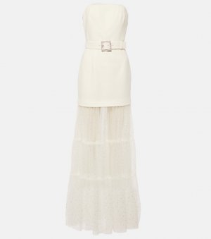 Свадебное платье мирабеллы из тюля и крепа , белый Rebecca Vallance