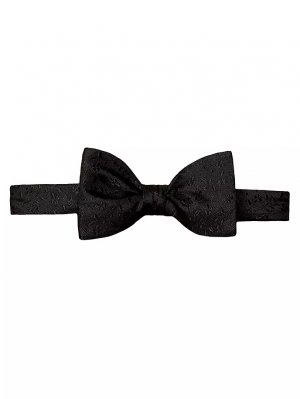 Шелковый галстук-бабочка с цветочным принтом , черный Eton