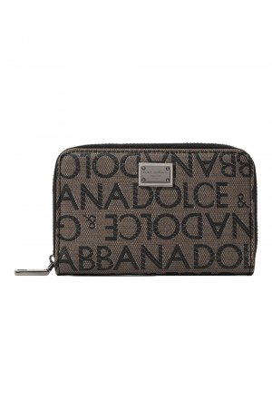 Текстильное портмоне Dolce & Gabbana. Цвет: бежевый