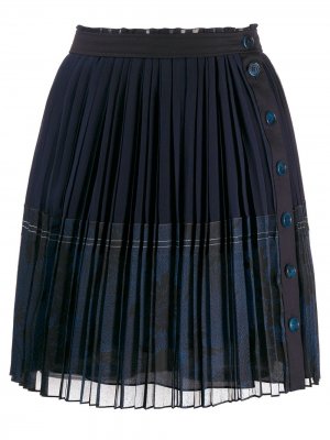 Плиссированная юбка мини Chloé. Цвет: синий