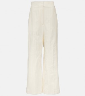 Широкие брюки Banton из хлопка с заниженной талией, белый Khaite