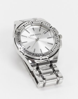 Серебристые часы-браслет -Серебряный Steve Madden