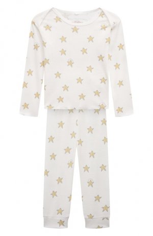 Хлопковая пижама Stella McCartney. Цвет: белый