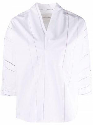 Блузка со складками Stephan Schneider. Цвет: белый