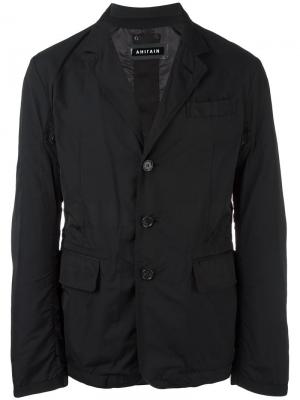 Легкая куртка-пиджак Ahirain. Цвет: чёрный