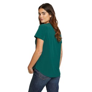 Женская футболка с короткими рукавами и карманами Departure Eddie Bauer