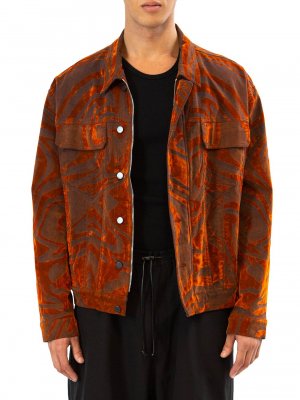 Джинсовая куртка оверсайз с рисунком RTA, оранжевый RtA