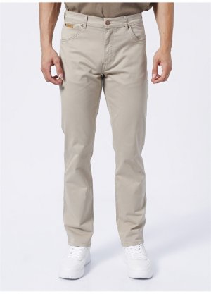 Прямые бежевые мужские брюки-чинос с нормальной талией Wrangler