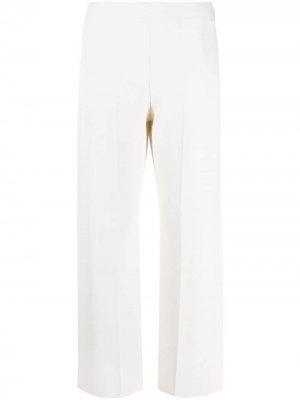 Расклешенные укороченные брюки строгого кроя Jil Sander. Цвет: белый