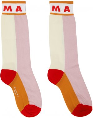 Разноцветные носки с цветными блоками , цвет Dahlia Marni