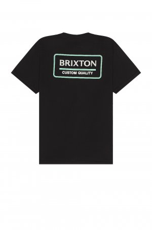 Футболка Palmer Proper T-shirt, цвет Black, Jade, & Off White Brixton