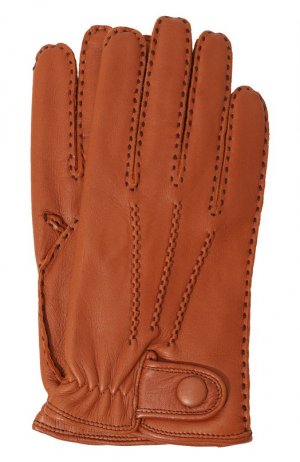 Кожаные перчатки TR Handschuhe. Цвет: коричневый