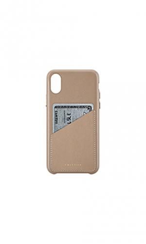 Кожаный чехол для iphone х карт Casetify. Цвет: коричневый