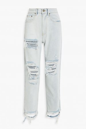 Прямые джинсы с высокой талией и потертостями Laguna , легкий деним Retrofête