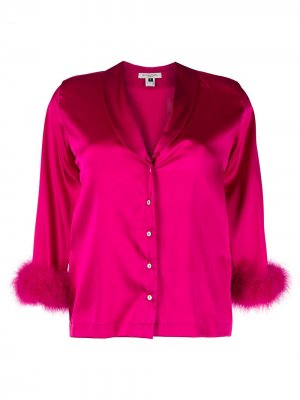Шелковая пижама Kitty Gilda & Pearl. Цвет: розовый