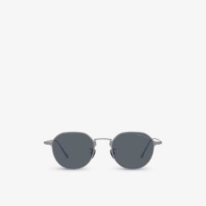 Солнцезащитные очки AR6138T в титановой оправе-подушке , серый Giorgio Armani