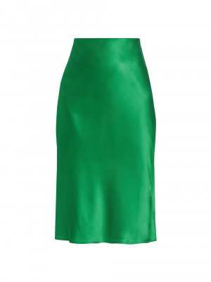 Шелковая юбка-миди Perin L'AGENCE, зеленый L'AGENCE