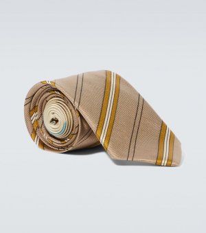 Шелковый галстук , бежевый Dries Van Noten