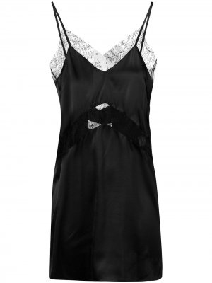 Кружевное короткое платье Almaz. Цвет: черный