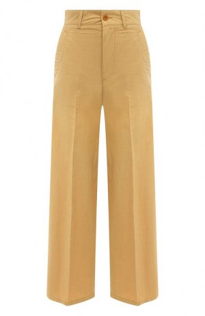 Хлопковые брюки Pence. Цвет: жёлтый