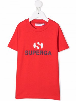 Футболка с логотипом Superga Kids. Цвет: красный