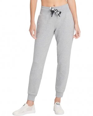Брюки Women's Fleece Jogger Sweatpant with Pockets, цвет Pearl Grey Heather Two Tone Logo Drawcord DKNY