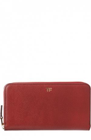 Кожаный кошелек Tom Ford. Цвет: красный