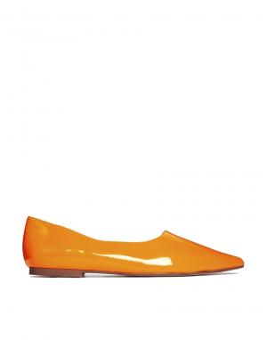 Оранжевые туфли на плоской подошве с вырезами Cheap Monday. Цвет: оранжевый hybris
