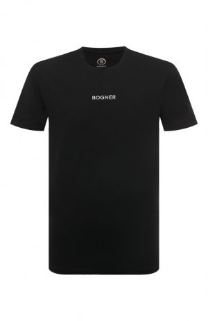 Хлопковая футболка Bogner. Цвет: чёрный