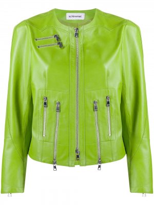 Байкерская куртка на молнии Sylvie Schimmel. Цвет: зеленый