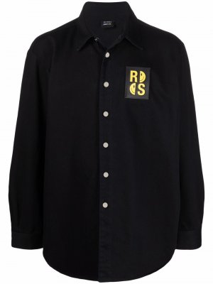 Куртка-рубашка с логотипом Raf Simons. Цвет: черный