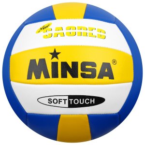 Мяч волейбольный minsa, pu, машинная сшивка, 18 панелей, размер 5 MINSA