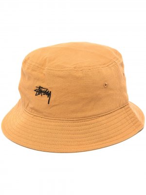 Embroidered-logo bucket hat Stussy. Цвет: коричневый