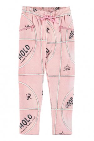 Розовые брюки-джоггеры с отделкой Molo. Цвет: розовый