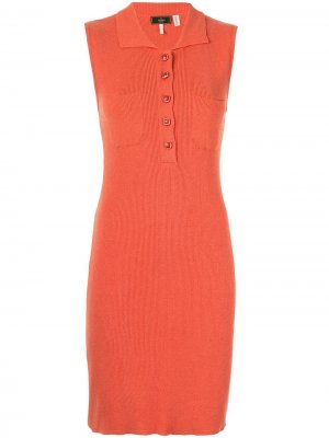 Длинное платье без рукавов Fendi Pre-Owned. Цвет: оранжевый