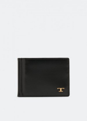 Кошелек TOD'S Leather wallet, черный Tod's