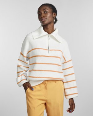 Женский однотонный пуловер с высоким воротником и длинными рукавами Yas, оранжевый YAS. Цвет: оранжевый