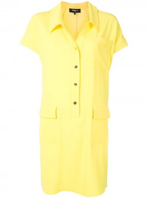 Короткое платье-рубашка Paule Ka. Цвет: желтый