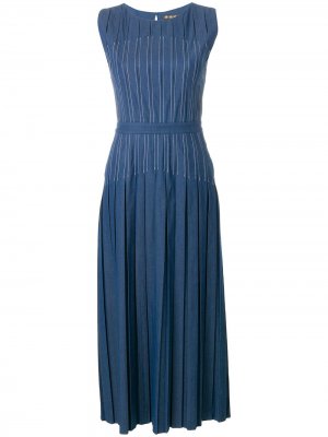 Джинсовое плиссированное платье без рукавов Loro Piana. Цвет: синий